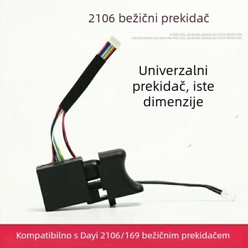 Bez četkasti prekidač za udarni odvijač, 8 ili 9 vodova, univerzalni tip, novi model