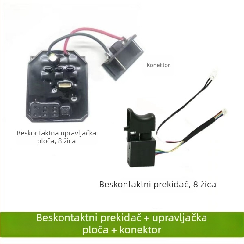 Bez četkasti prekidač za udarni odvijač, 8 ili 9 vodova, univerzalni tip, novi model