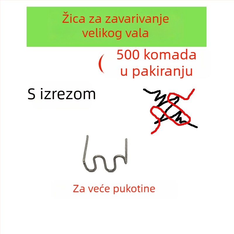 Žica za zavarivanje za popravak plastičnog branika automobila i čavli za zavarivanje za popravak pukotina