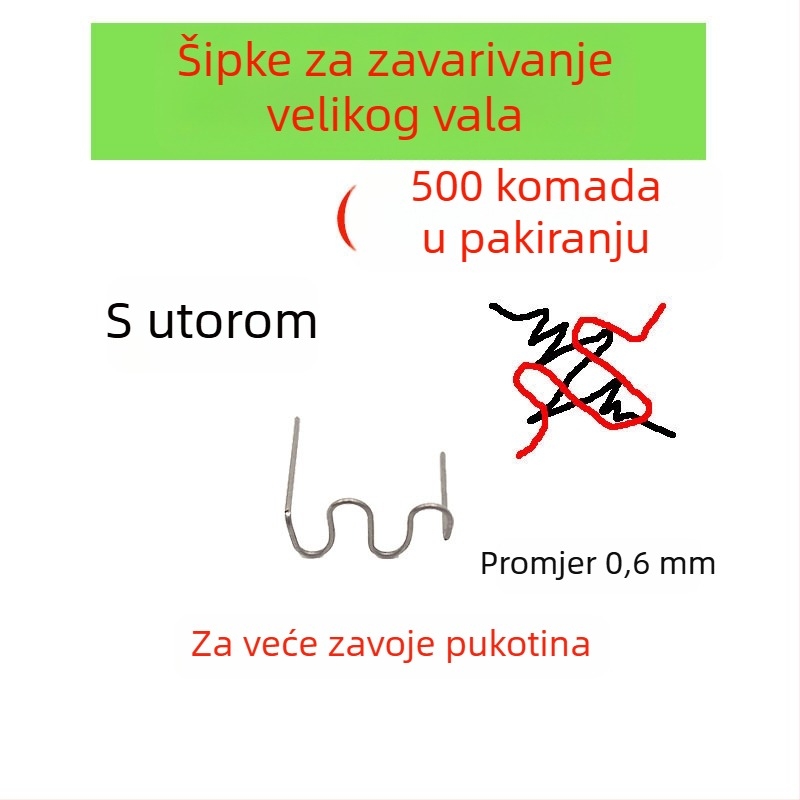 Žica za zavarivanje za popravak plastičnog branika automobila i čavli za zavarivanje za popravak pukotina