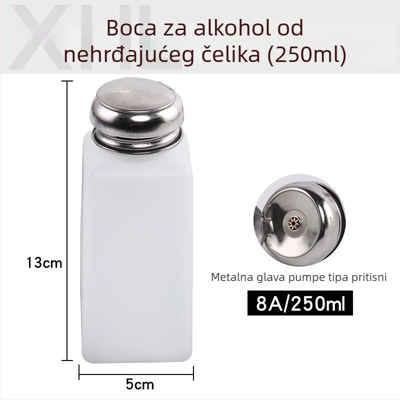 Welder plastične antistatične bočice za alkohol s pritisknim poklopcem, 100/200/250 ml