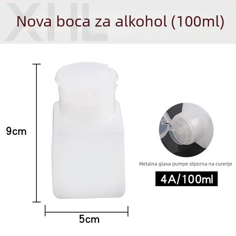 Welder plastične antistatične bočice za alkohol s pritisknim poklopcem, 100/200/250 ml
