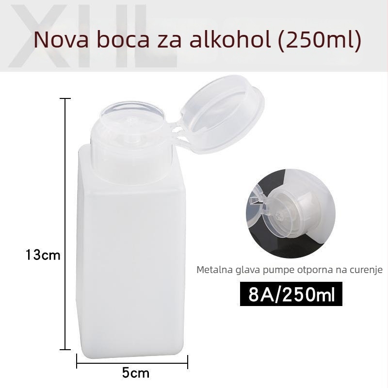 Welder plastične antistatične bočice za alkohol s pritisknim poklopcem, 100/200/250 ml