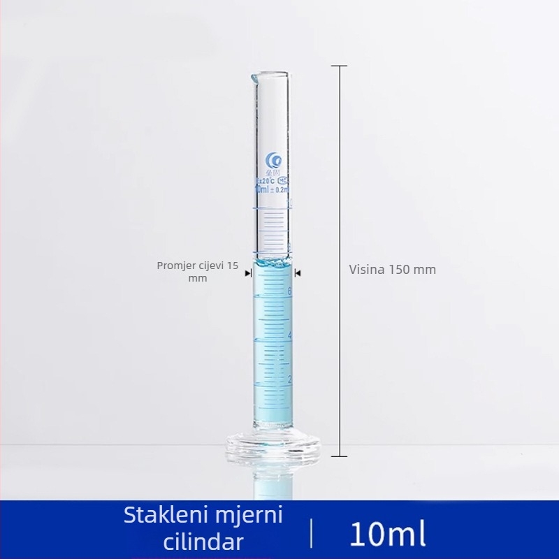 Merni cilindar od borosilikatnog stakla, A razred, 5/10/25/50/100/250/500/1000/2000 ml