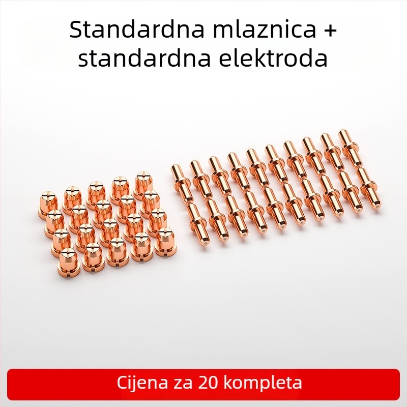 80A mlaznica za plazma rezanje LGK63 – set potrošnih dijelova za plazma uređaj: mlaznica, elektroda, keramička zaštitna kapica