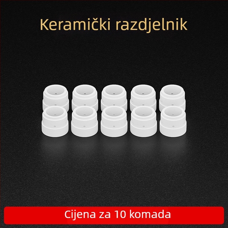 80A mlaznica za plazma rezanje LGK63 – set potrošnih dijelova za plazma uređaj: mlaznica, elektroda, keramička zaštitna kapica