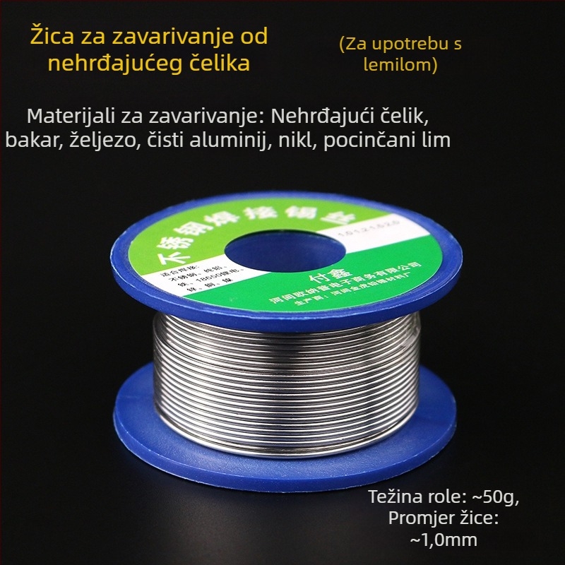 FX-88 Višenamjenska žica za lemljenje od nehrđajućeg čelika s jezgramom fluksa, za električno lemilo, napajano litijevom baterijom, 320°C