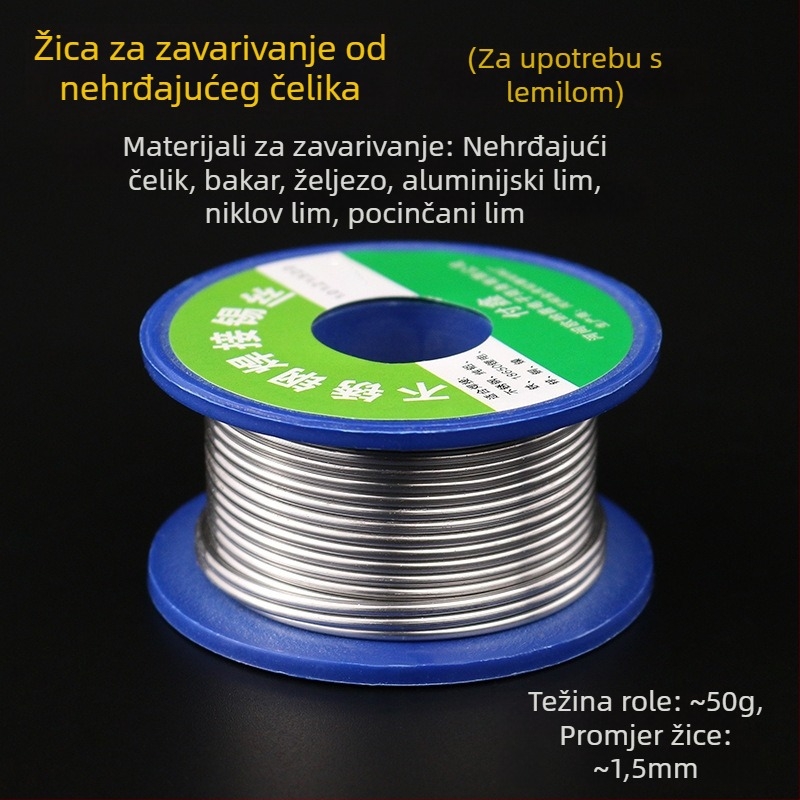 FX-88 Višenamjenska žica za lemljenje od nehrđajućeg čelika s jezgramom fluksa, za električno lemilo, napajano litijevom baterijom, 320°C