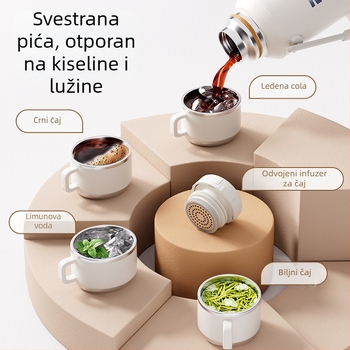 Nova termoska od nehrđajućeg čelika, s velikim kapacitetom, prijenosna, unisex, sportska, stil minimalističan