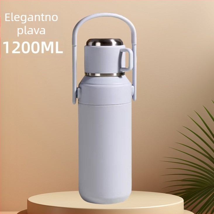 Nova termoska od nehrđajućeg čelika, s velikim kapacitetom, prijenosna, unisex, sportska, stil minimalističan