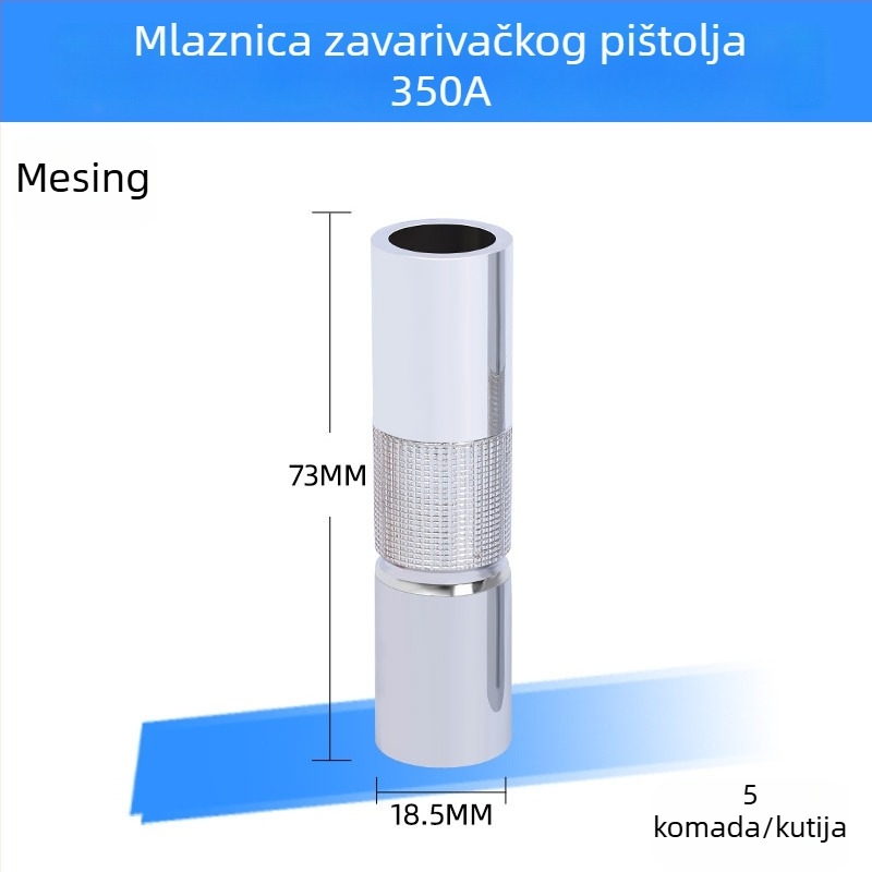 Bakarna zaštitna mlaznica za Panasonic zavarivač, zavarivanje u plinskoj zaštiti, kompatibilno s 200A/350A/500A