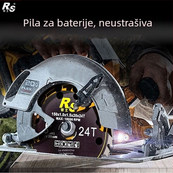 Ruish litij-ionska kružna pila ploča za drvo, 5/5,5/6 inča, dovetail zubi, ručna pila