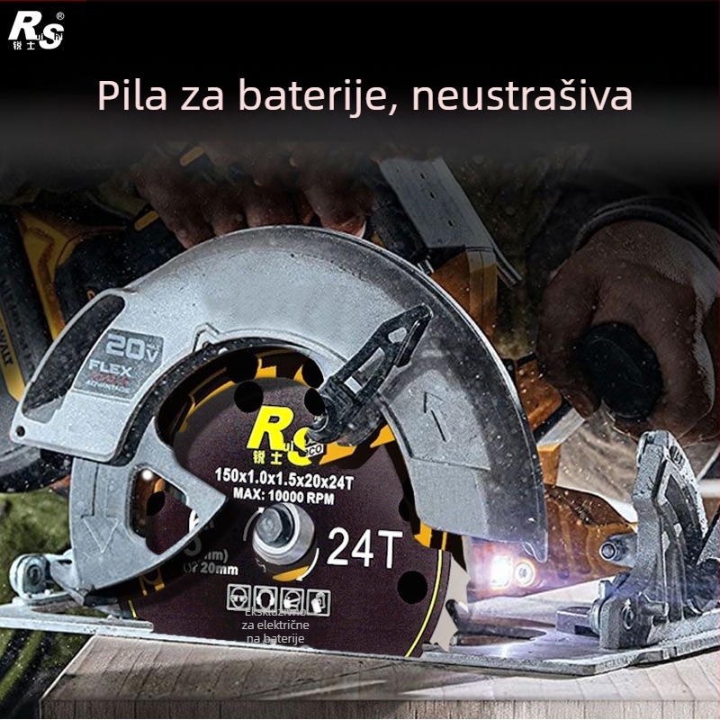 Ruish litij-ionska kružna pila ploča za drvo, 5/5,5/6 inča, dovetail zubi, ručna pila