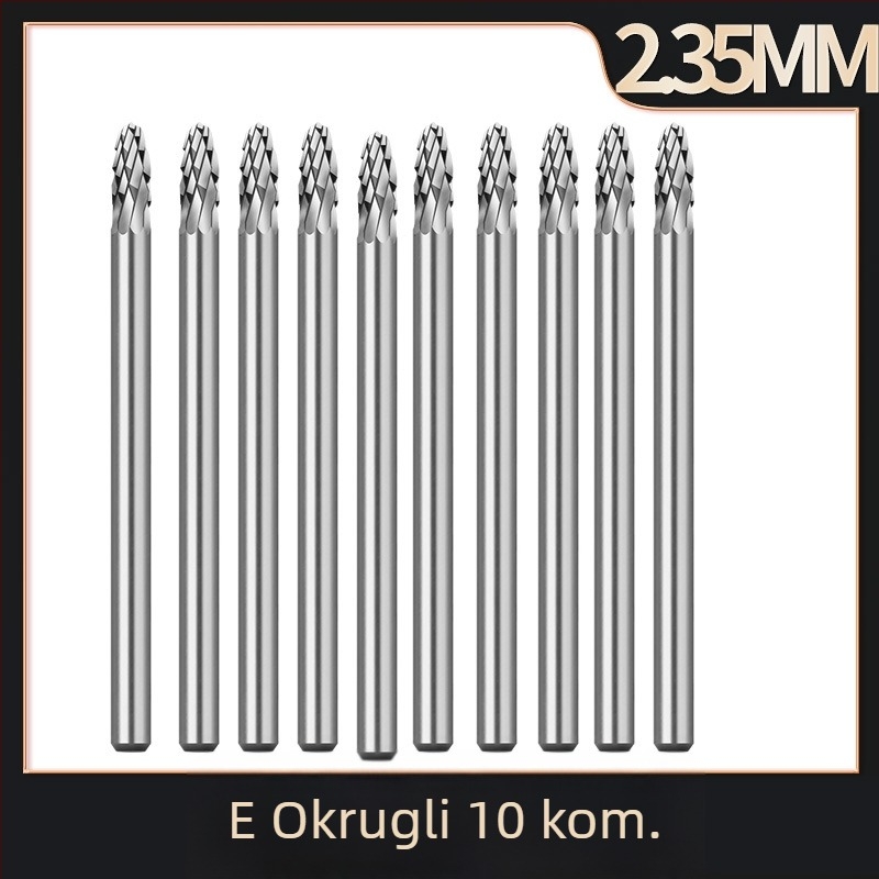 2,35 mm rotirajući alat od tvrdog legura za stroj za graviranje, glava od volfram-karbida za obradu metala