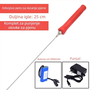 DeBailong punjiva olovka za rezanje pjene – električni vrući nož za pjenu, rezanje folije s mjehurićima i KT ploča alat