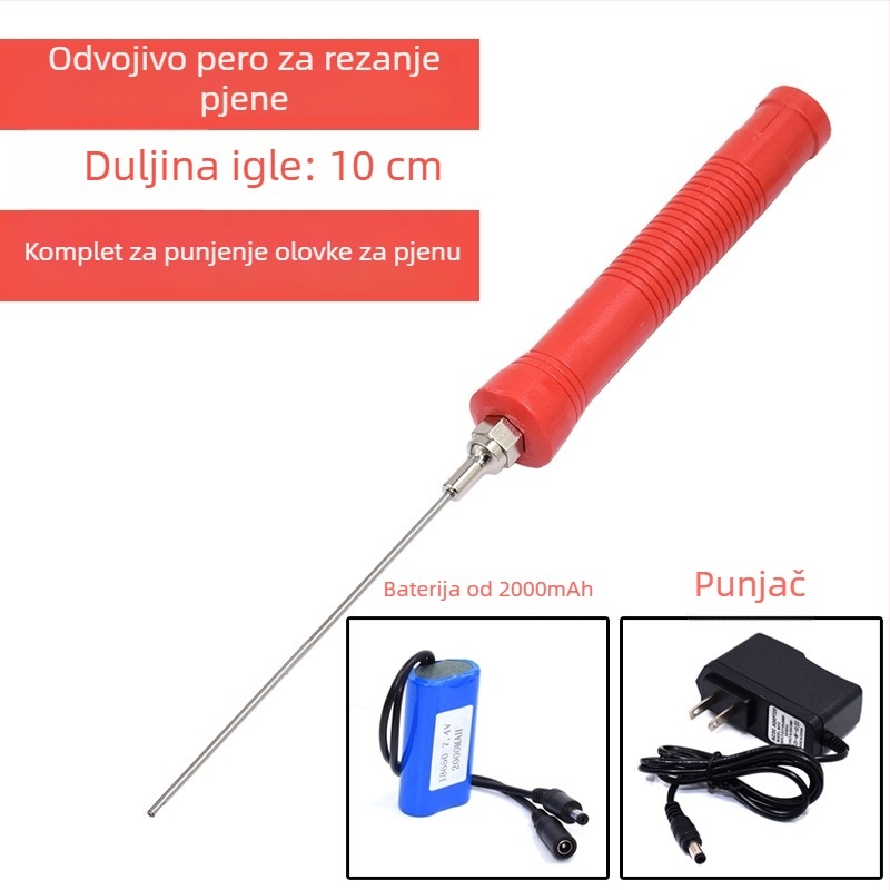 DeBailong punjiva olovka za rezanje pjene – električni vrući nož za pjenu, rezanje folije s mjehurićima i KT ploča alat