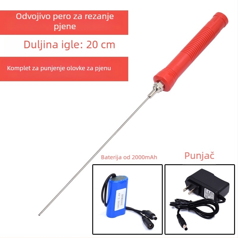 DeBailong punjiva olovka za rezanje pjene – električni vrući nož za pjenu, rezanje folije s mjehurićima i KT ploča alat