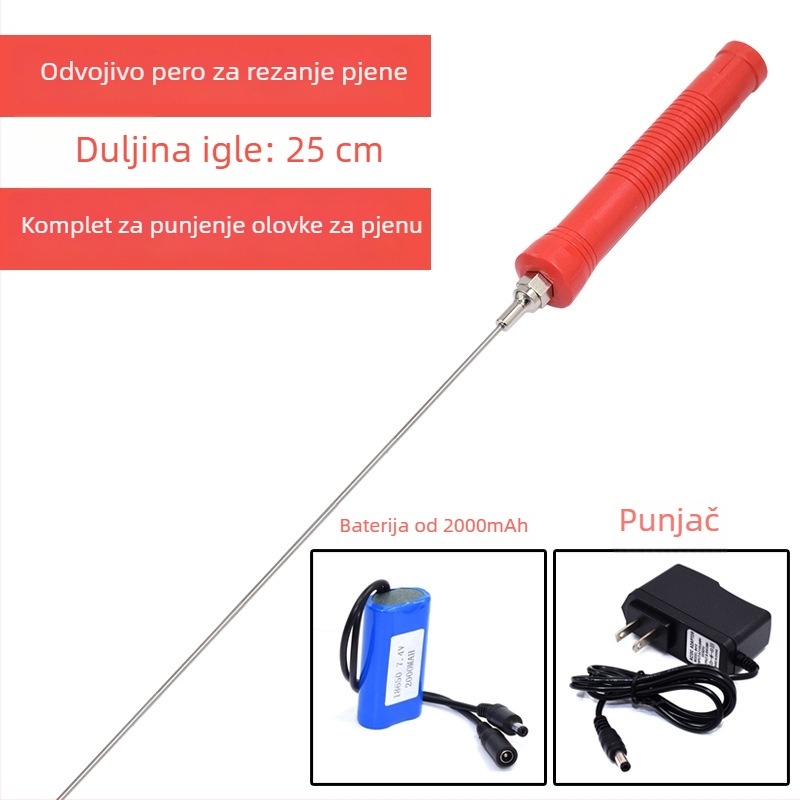 DeBailong punjiva olovka za rezanje pjene – električni vrući nož za pjenu, rezanje folije s mjehurićima i KT ploča alat