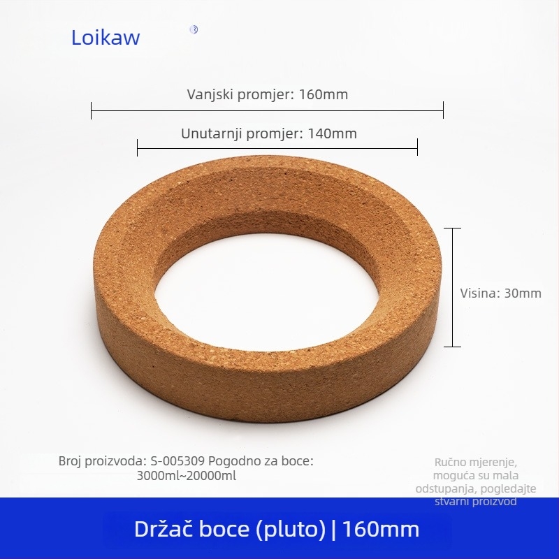 Stalak od pluta za kolbu s okruglim dnom, pluta podloga, drvena laboratorijska podloga