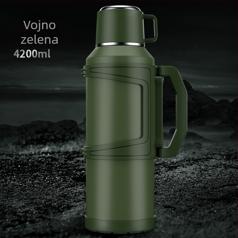 TEENUU Termos boca velike kapacitete za outdoor putovanja i uporabu u vozilu, izoliran spremnik za vruću vodu