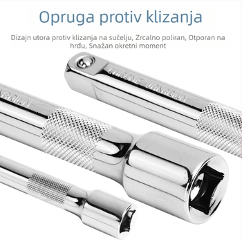 3/8-inčni produžni štap za ratchet wrench, dugi produžni štap, dodatak za socket wrench