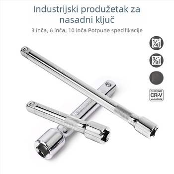 3/8-inčni produžni štap za ratchet wrench, dugi produžni štap, dodatak za socket wrench