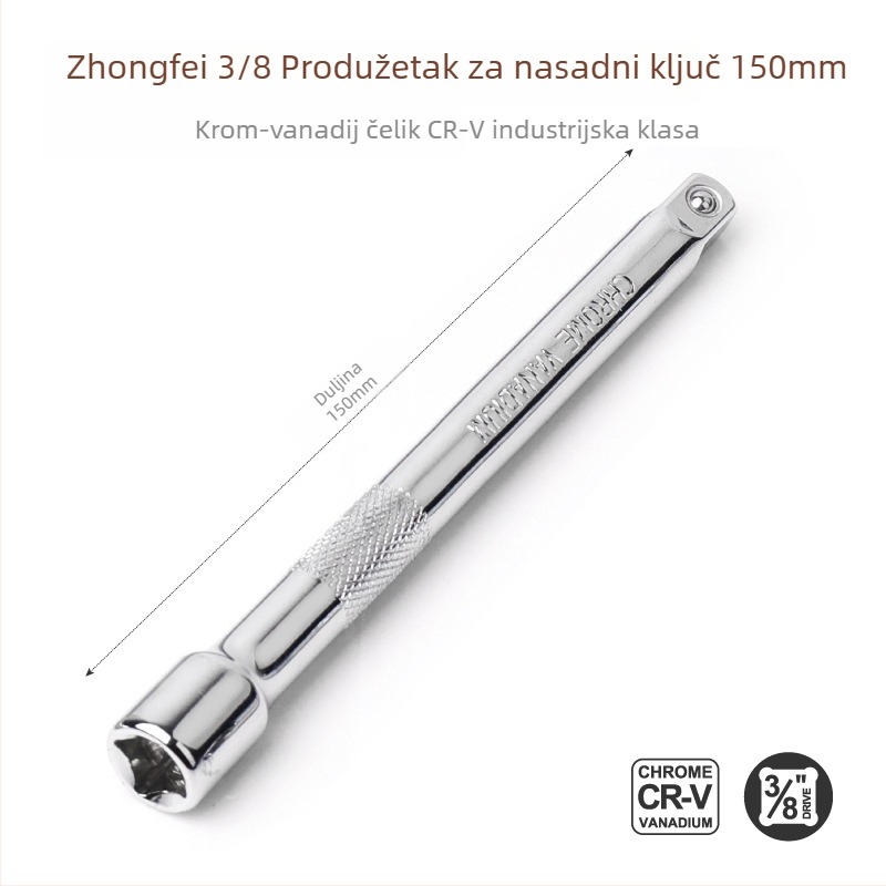 3/8-inčni produžni štap za ratchet wrench, dugi produžni štap, dodatak za socket wrench