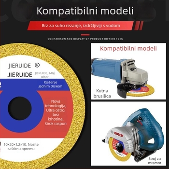Jie Ruide dijamantni brazirani disk za rezanje kamena, mramora i oniksa, stakla