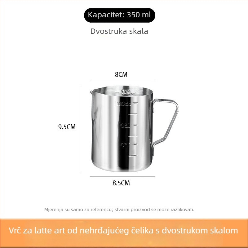 Mjerna čaša od nehrđajućeg čelika sa skalom, 500 ml