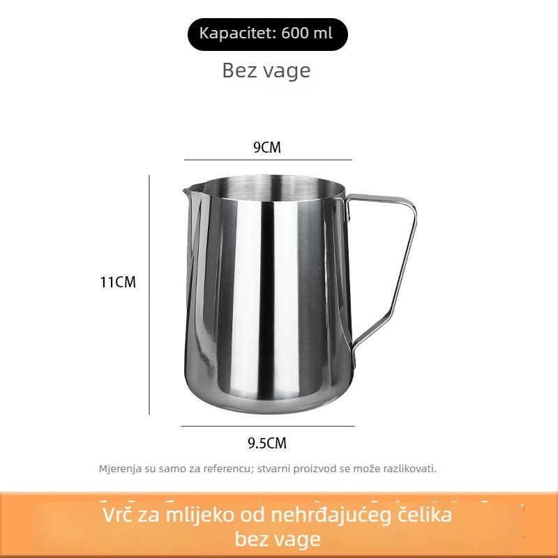 Mjerna čaša od nehrđajućeg čelika sa skalom, 500 ml