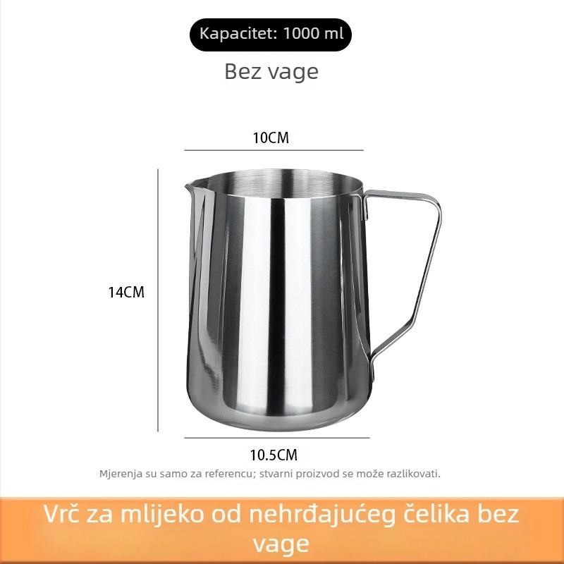 Mjerna čaša od nehrđajućeg čelika sa skalom, 500 ml