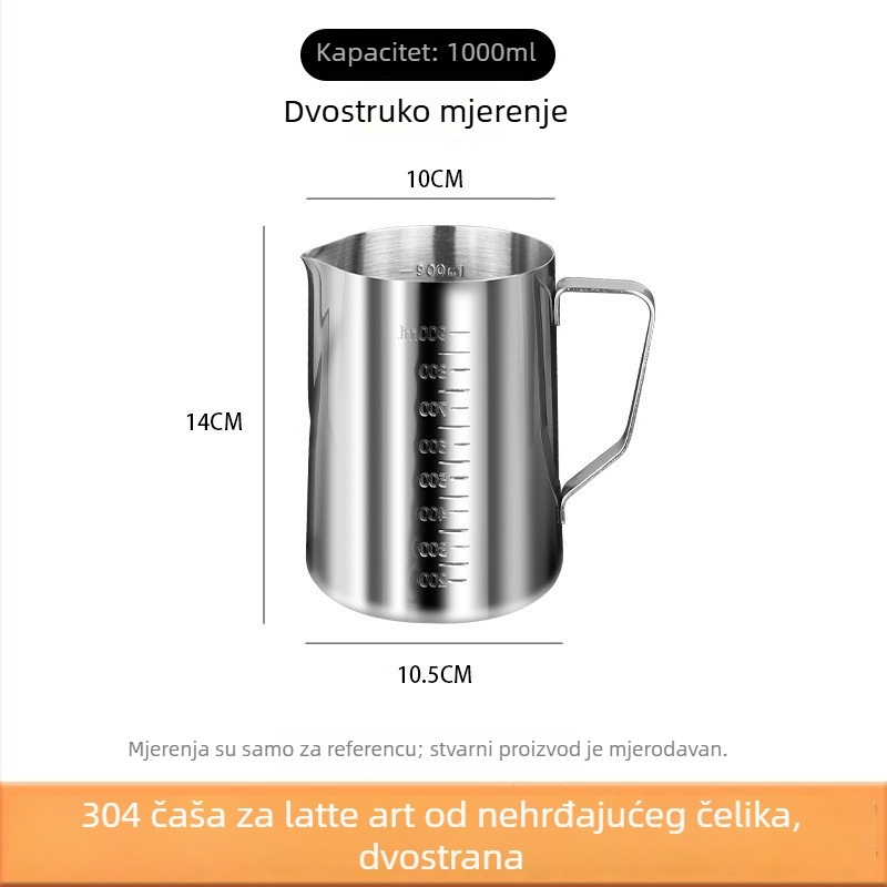Mjerna čaša od nehrđajućeg čelika sa skalom, 500 ml