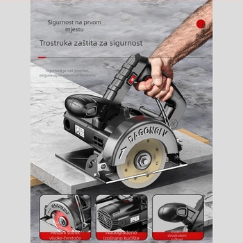 Stroj za rezanje s regulacijom brzine za drvo, prijenosni alat za kanaliranje pločica, kamena i metala, električna pila za mramor za brzo rezanje