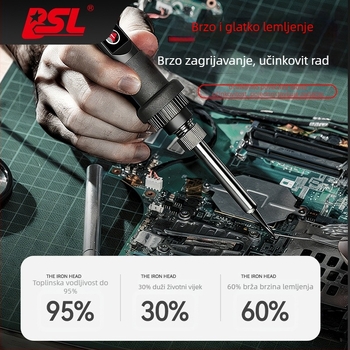 BSL 200 Vrh za lemilicu, 90W visoko-frekvencijski, 203 zakrivljeni vrh, otporan na visoke temperature, brzo zagrijavanje
