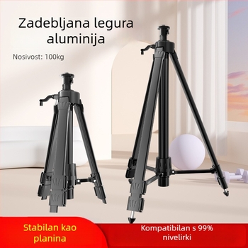 Teleskopni stativ za nivelišu s podiznim štapom, nosač laserskog nivela i infracrvena podrška
