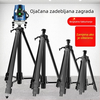 Teleskopni stativ za nivelišu s podiznim štapom, nosač laserskog nivela i infracrvena podrška