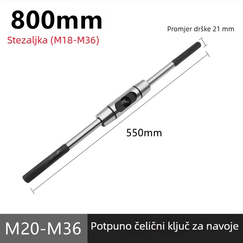 Podešavajući ručni ključ s produžnom šipkom za navrtavanje