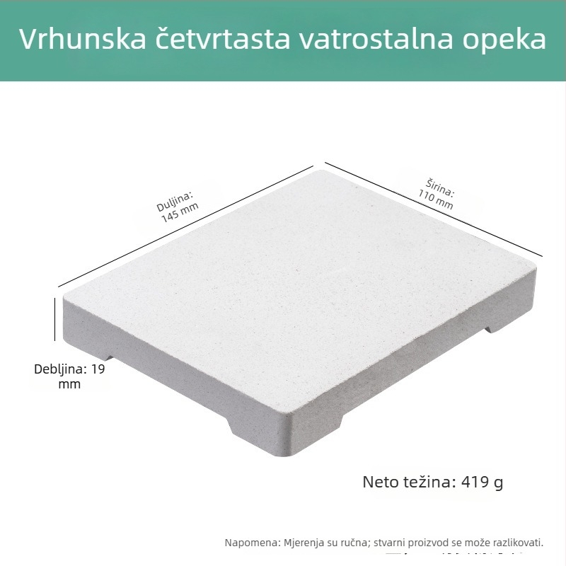 Kvarcna četverokutna cigla sa šest nogu, otporna na visoke temperature, za ploču za zavarivanje, obradu nakita i alate za pozlaćivanje
