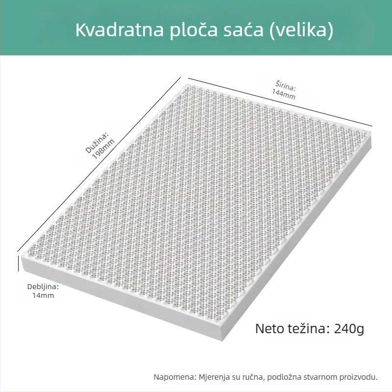 Kvarcna četverokutna cigla sa šest nogu, otporna na visoke temperature, za ploču za zavarivanje, obradu nakita i alate za pozlaćivanje