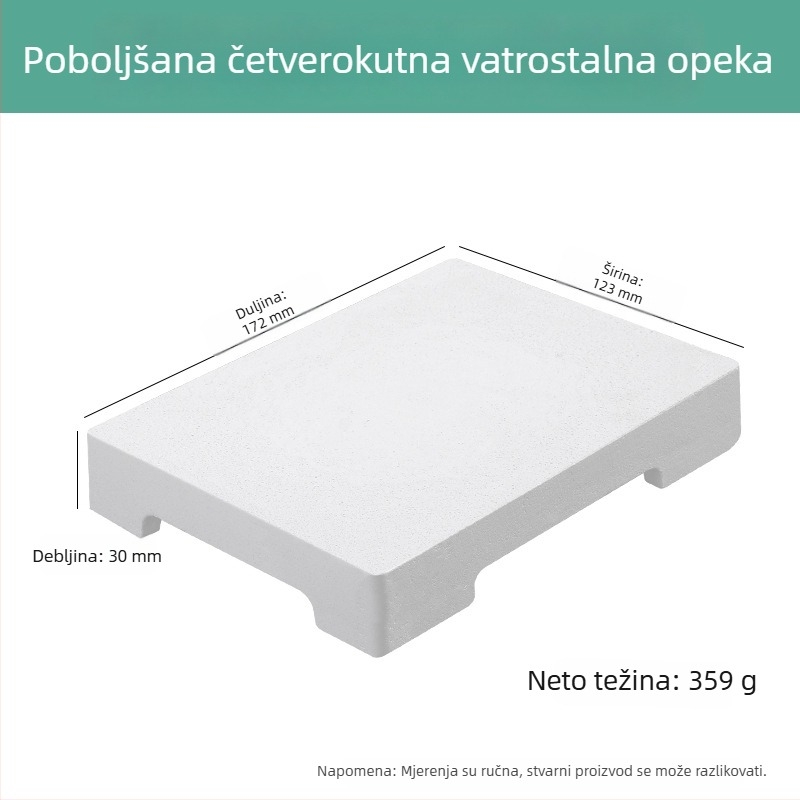 Kvarcna četverokutna cigla sa šest nogu, otporna na visoke temperature, za ploču za zavarivanje, obradu nakita i alate za pozlaćivanje