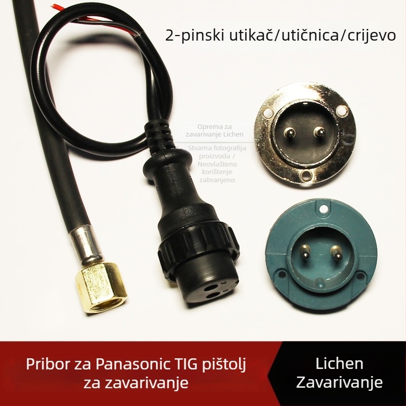 Panasonic plinsko zaštićeno zavarivanje pištolj rezervni dijelovi: utikač i utičnica, avionski prekidač, pribor za dovod žice, stražnja ručka, dvodučni upravljački kabel
