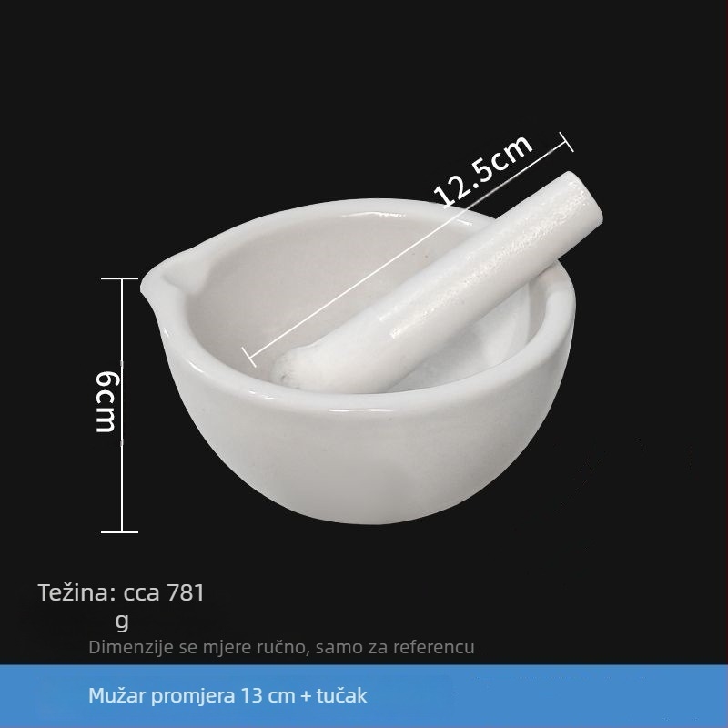 Keramički mortar i pestle set, veličine 60–305 mm
