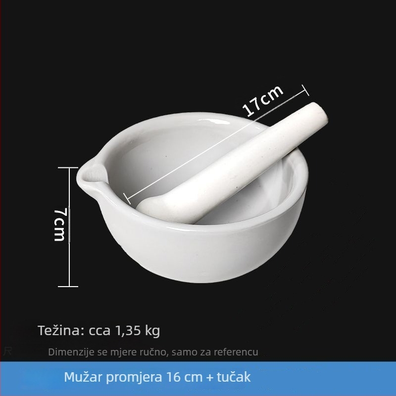 Keramički mortar i pestle set, veličine 60–305 mm