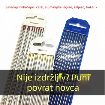 Nehrđajući čelik volframova igličasta elektroda s crvenim vrhom, oprema za zavarivanje, elektroda 1,6 mm, TIG baklja 2,0/2,4 mm