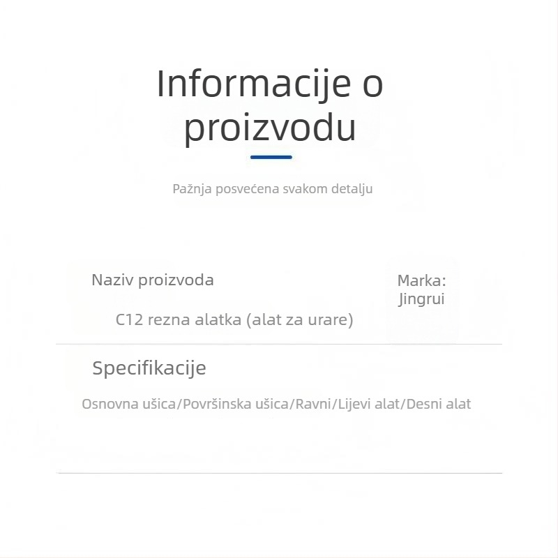 CNC alat za tokarenje C12 — držač noža, mali alat za tokarenje, lijevi i desni alat