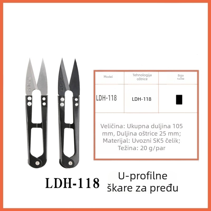 LDH-118W/LDH-118B škarice za pređu, U-oblik škarice sa oprugom, male škarice