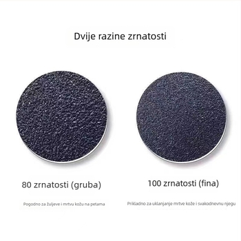 Pribor za električni pilnik za stopala: debeli i tanki abrazivni diskovi za pedikuru, glava za brušenje s papirom za brušenje za uklanjanje mrtve kože