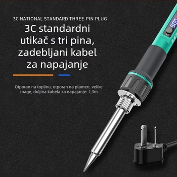 Lemilica s digitalnim prikazom, visoka snaga, podesiva temperatura, dug vijek, 100–200 W, vrh noža i potkovasti vrh, industrijske klase lemilica