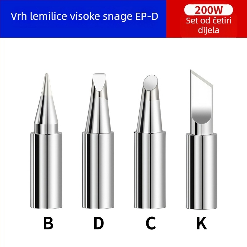 Lemilica s digitalnim prikazom, visoka snaga, podesiva temperatura, dug vijek, 100–200 W, vrh noža i potkovasti vrh, industrijske klase lemilica