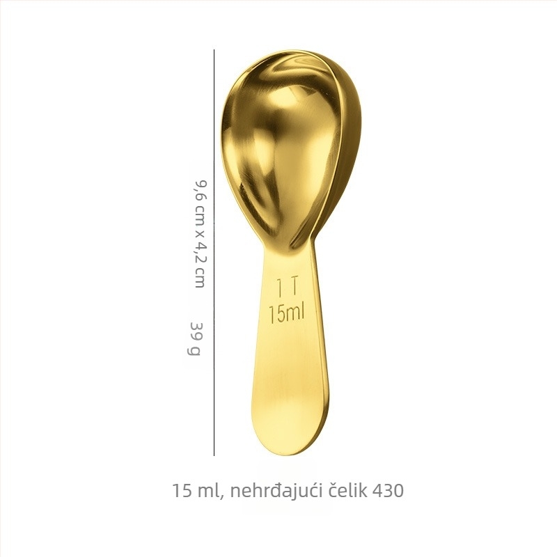 Mjerna žlica za kavu od 304 nehrđajućeg čelika s 30 ml i 15 ml skalom – alat za mjerenje zrna kave